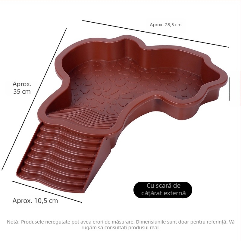 Bazin de baie pentru broaște țestoase semi-acvatice, broaște țestoase cu scoarță galbenă, broaște țestoase de hrănire, platformă de plimbare, bazin pentru broaște țestoase terestre și acvatice cu dublă utilizare, cutie de baie anti-cădere pentru broaște țe