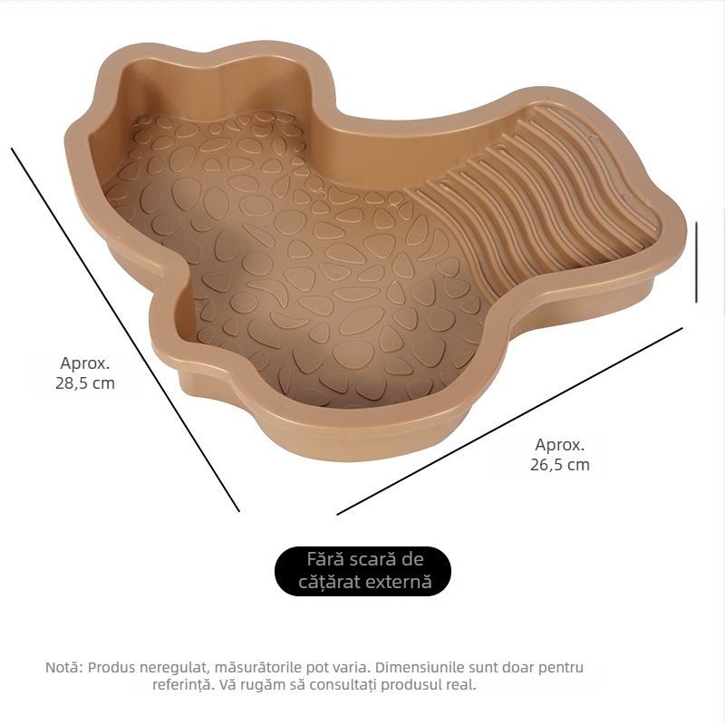 Bazin de baie pentru broaște țestoase semi-acvatice, broaște țestoase cu scoarță galbenă, broaște țestoase de hrănire, platformă de plimbare, bazin pentru broaște țestoase terestre și acvatice cu dublă utilizare, cutie de baie anti-cădere pentru broaște țe