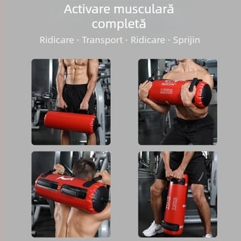 Sac de nisip portabil pentru ridicarea greutăților, sac de energie pentru fitness, antrenament fizic complet, genuflexiuni, echipament portabil multifuncțional cu greutate