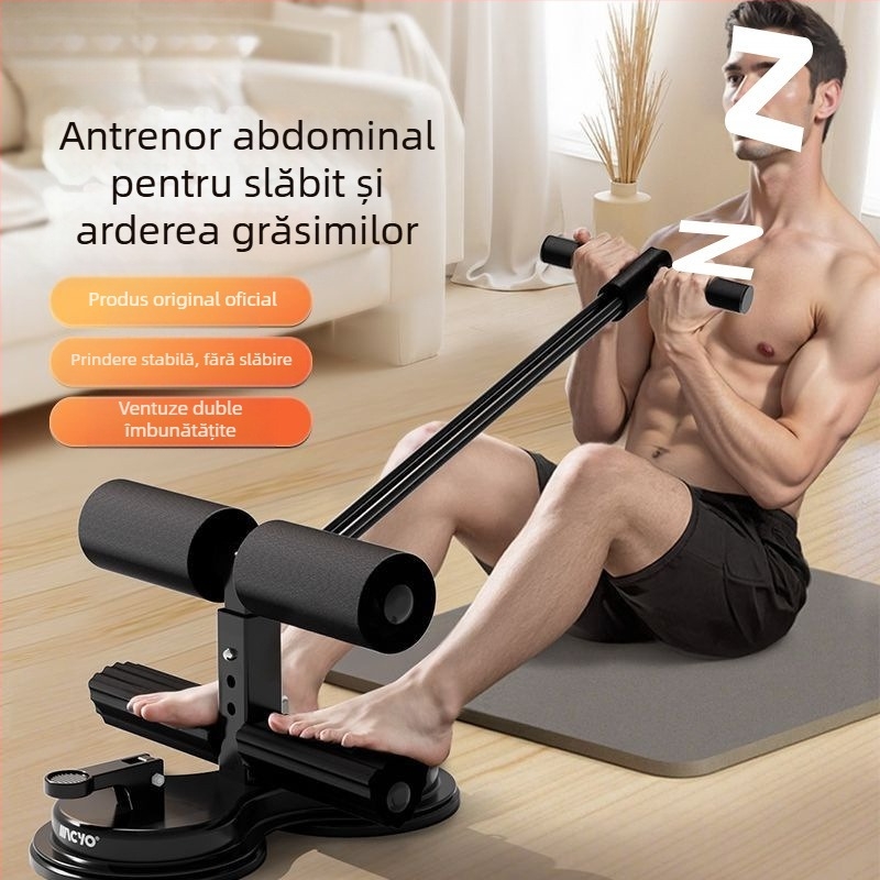 Dispozitiv auxiliar Sit-Up pentru exerciții abdominale multifuncționale cu ventuză de interior pentru bărbați și femei, Lanqi, pentru fitness