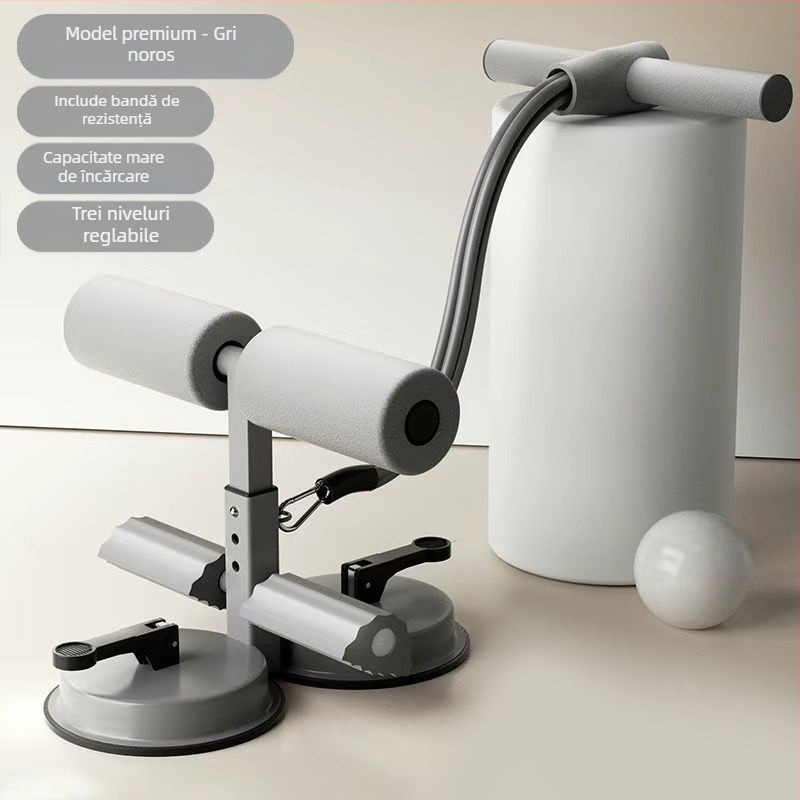 Dispozitiv auxiliar Sit-Up pentru exerciții abdominale multifuncționale cu ventuză de interior pentru bărbați și femei, Lanqi, pentru fitness