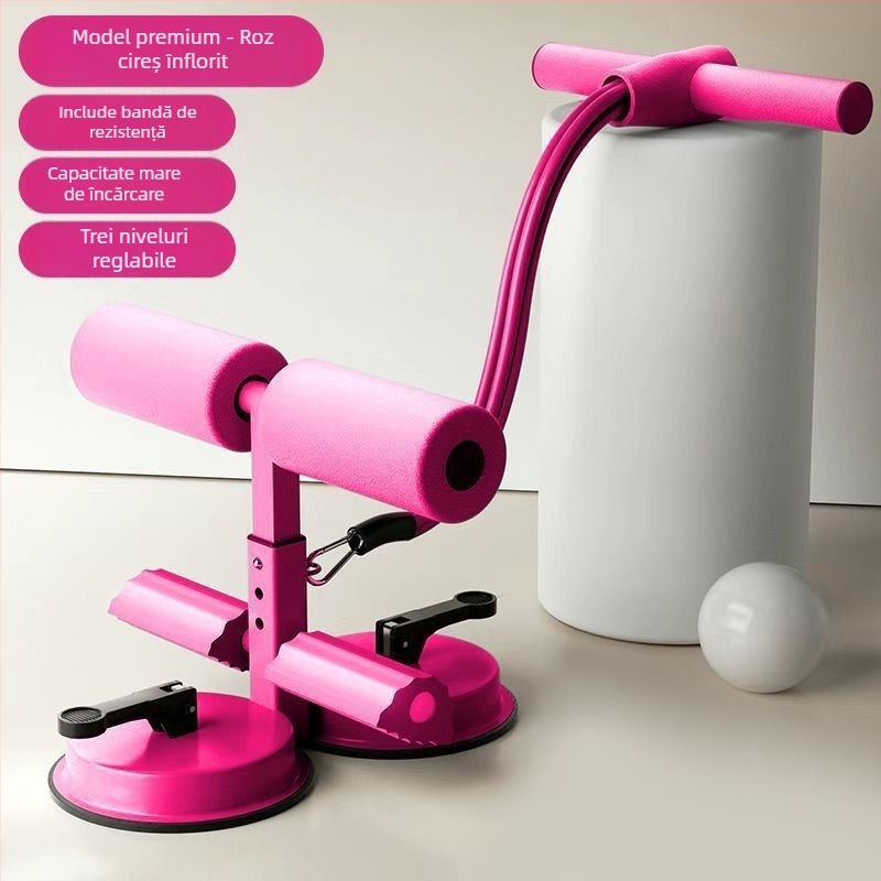 Dispozitiv auxiliar Sit-Up pentru exerciții abdominale multifuncționale cu ventuză de interior pentru bărbați și femei, Lanqi, pentru fitness