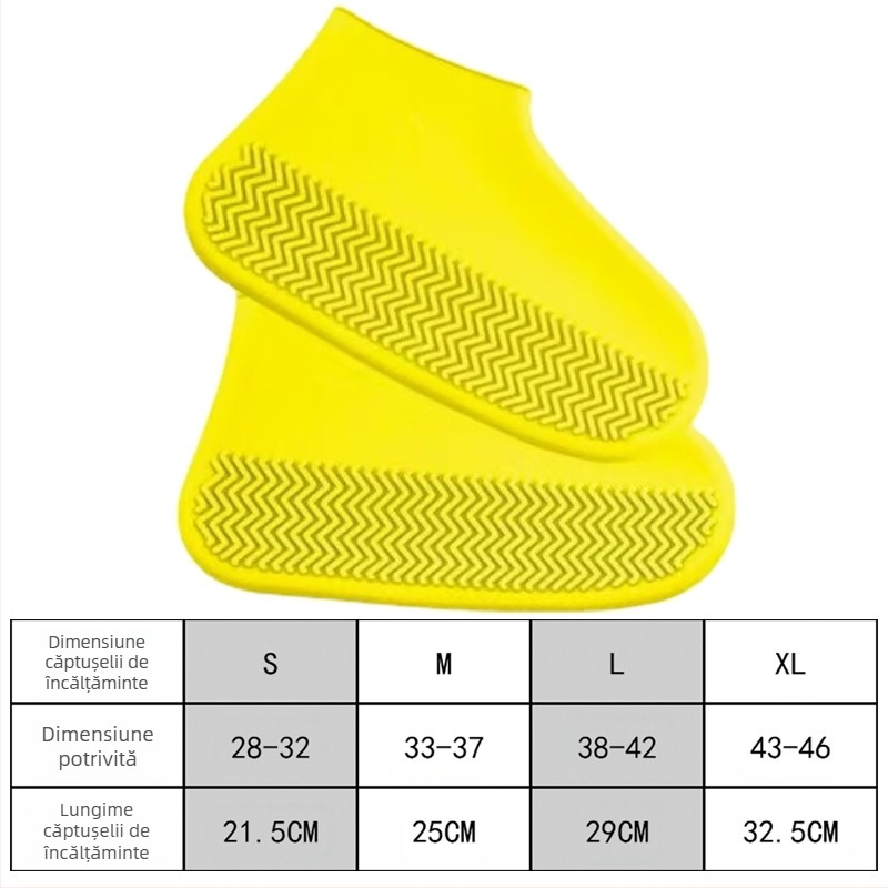 Silicon pantof husă pentru bărbați și femei anti-alunecare rezistentă la uzură impermeabilă pantof husă îngroșată călătorie în aer liber impermeabilă pantof husă de ploaie pantof husă en-gros