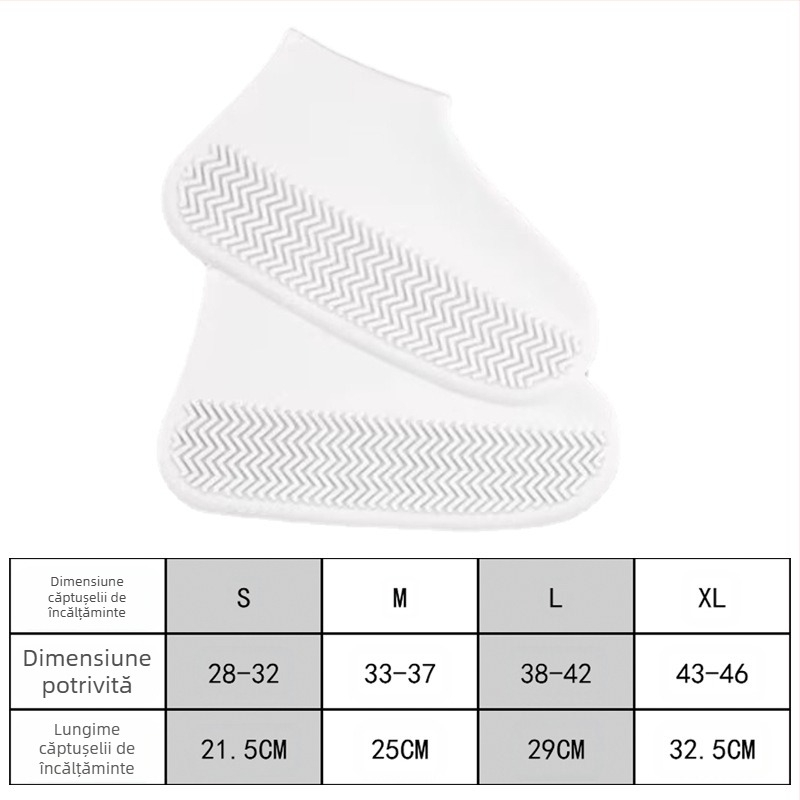 Silicon pantof husă pentru bărbați și femei anti-alunecare rezistentă la uzură impermeabilă pantof husă îngroșată călătorie în aer liber impermeabilă pantof husă de ploaie pantof husă en-gros