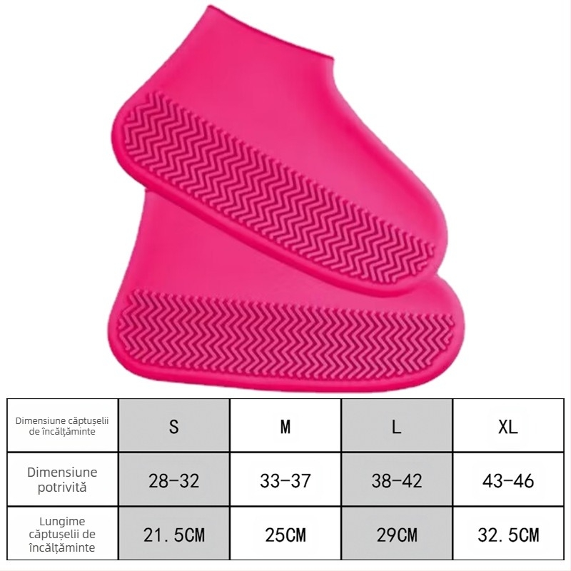 Silicon pantof husă pentru bărbați și femei anti-alunecare rezistentă la uzură impermeabilă pantof husă îngroșată călătorie în aer liber impermeabilă pantof husă de ploaie pantof husă en-gros