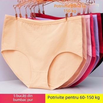 Lenjerie intimă mărime extra mare pentru femei 100-150 kg chiloți pentru mame din bumbac pur plus grăsime postpartum mărită grăsime mm pantaloni extra mari