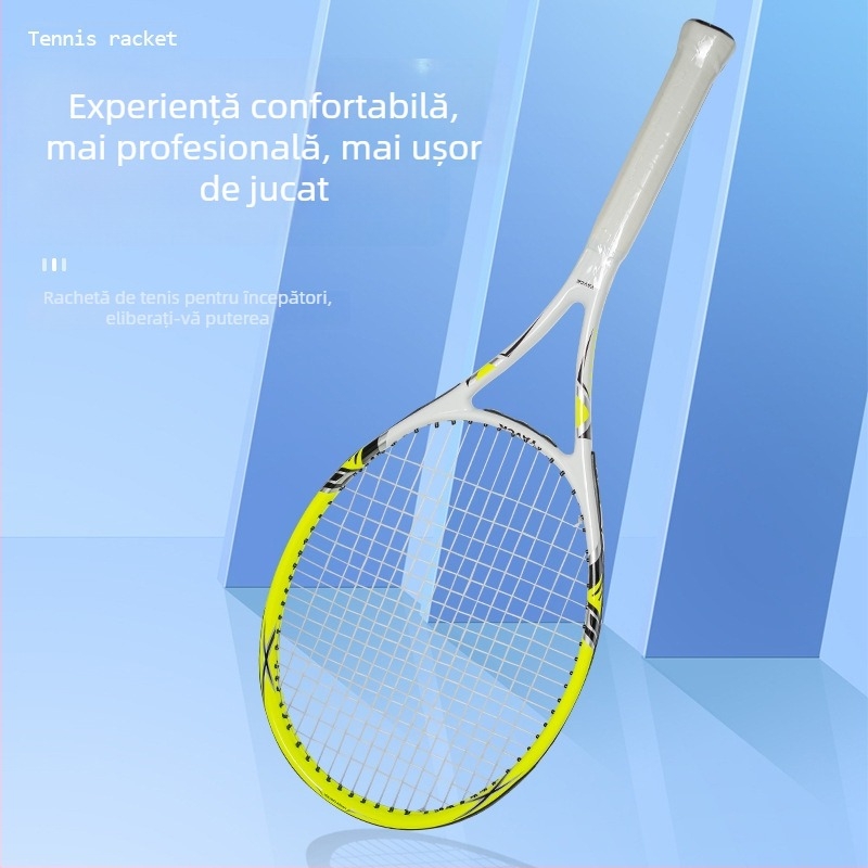 În numele rachetei de tenis integrate din carbon compozit en-gros pentru bărbați și femei, începători, antrenamente, competiții, studenți în clasă, rachetă de antrenament