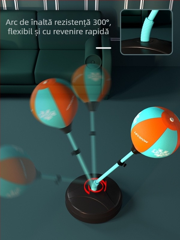 Țintă de reacție de box pentru copii, minge de viteză verticală rotativă, sac de nisip, echipament de antrenament Dodge pentru copii acasă