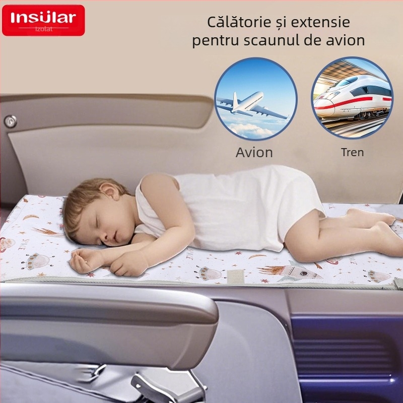 Extensie pentru scaun de călătorie pentru copii, impermeabilă, cu desene animate, hamac de călătorie pentru copii, pat de călătorie