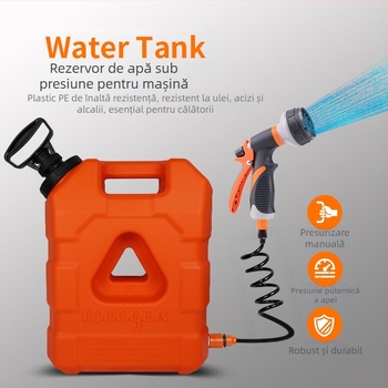 Pompă de aer 21 litri găleată pentru camping în aer liber rezervor de apă convenabil capacitate mare găleată de 5,5 galoane cu duș