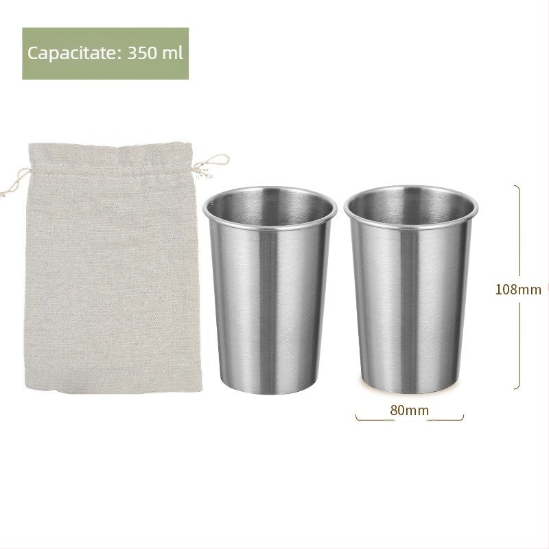 Cupă din oțel inoxidabil 304 pentru exterior, cană cu un singur strat, cană de apă, cană de bere, cană de băuturi reci, cană de suc, costum de camping portabil rezistent la căderi