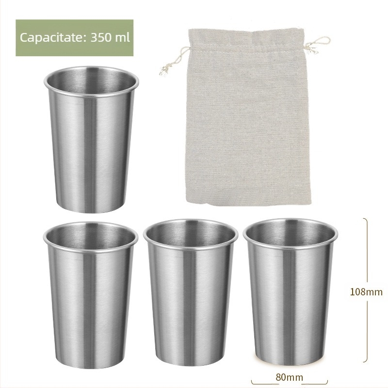 Cupă din oțel inoxidabil 304 pentru exterior, cană cu un singur strat, cană de apă, cană de bere, cană de băuturi reci, cană de suc, costum de camping portabil rezistent la căderi