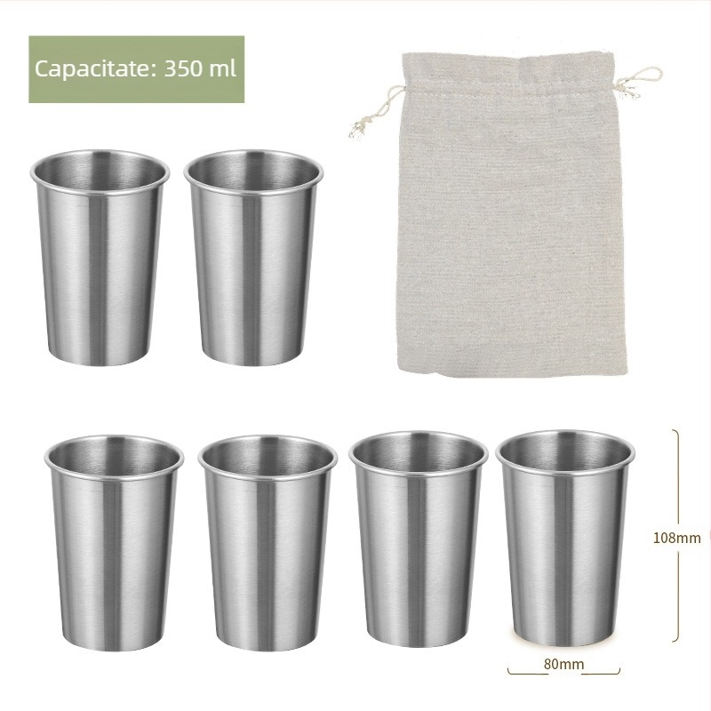 Cupă din oțel inoxidabil 304 pentru exterior, cană cu un singur strat, cană de apă, cană de bere, cană de băuturi reci, cană de suc, costum de camping portabil rezistent la căderi