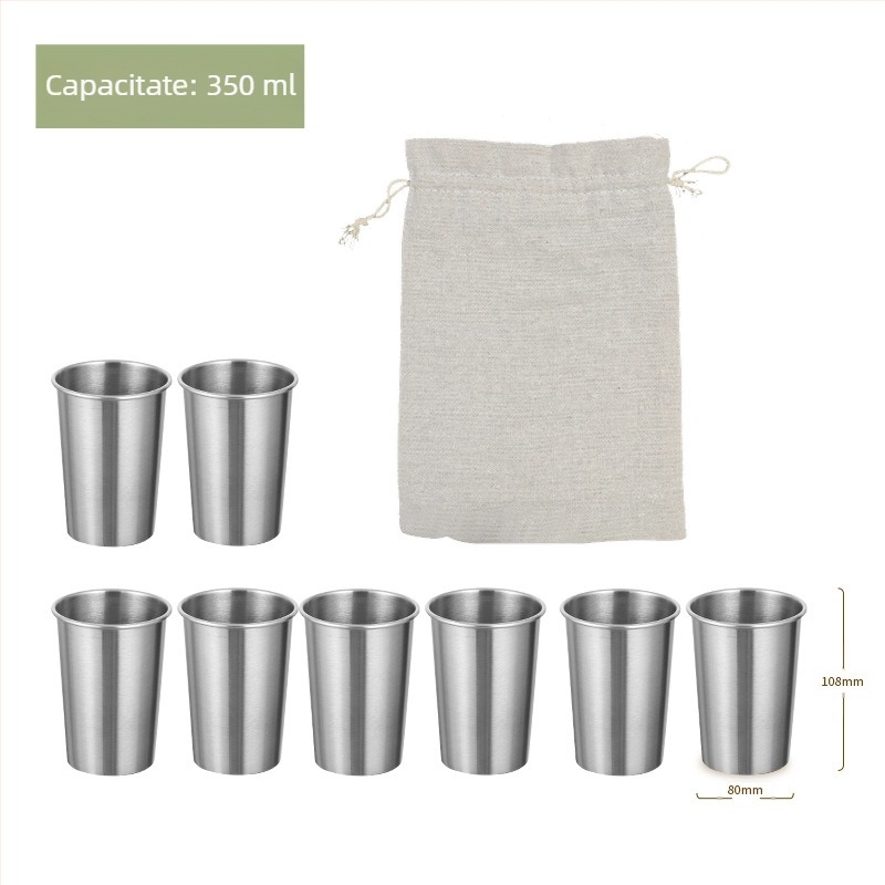 Cupă din oțel inoxidabil 304 pentru exterior, cană cu un singur strat, cană de apă, cană de bere, cană de băuturi reci, cană de suc, costum de camping portabil rezistent la căderi