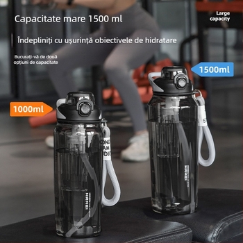 Cană de apă din plastic Tritan, de mare capacitate, rezistentă la temperaturi ridicate, cană de separare a ceaiului sportiv, en-gros, pentru femei, de vară, Ton Cup