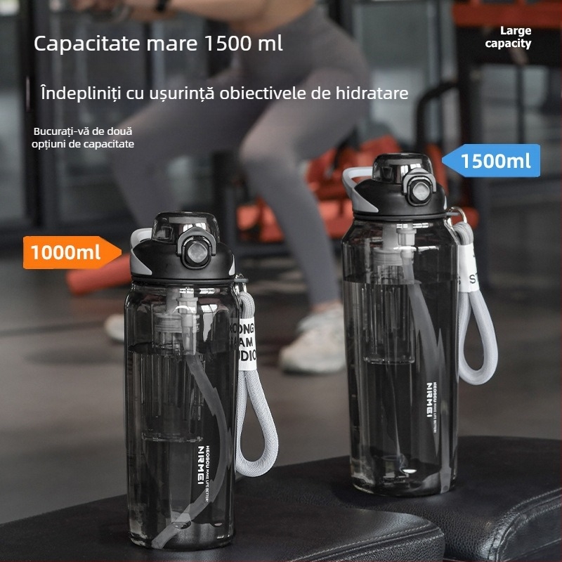 Cană de apă din plastic Tritan, de mare capacitate, rezistentă la temperaturi ridicate, cană de separare a ceaiului sportiv, en-gros, pentru femei, de vară, Ton Cup