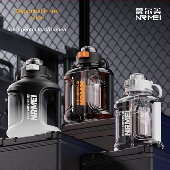 Enmei, cană de apă de mare capacitate pentru bărbați, rezistentă la temperaturi ridicate, cană de paie sport, ceai, separare a apei, butoi Ton-Ton, fierbător de apă portabil mare