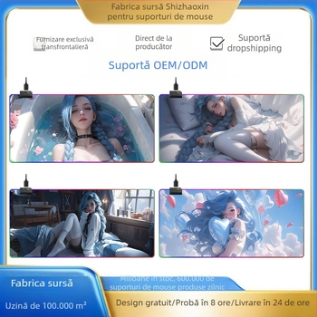 Cool Sexy Jinke RGB Mouse Pad supradimensionat Magic Color Computer Desk Pad Office Keyboard Pad Game Non-Slip