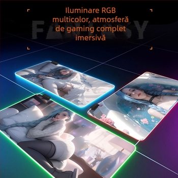 Cool Sexy Jinke RGB Mouse Pad supradimensionat Magic Color Computer Desk Pad Office Keyboard Pad Game Non-Slip