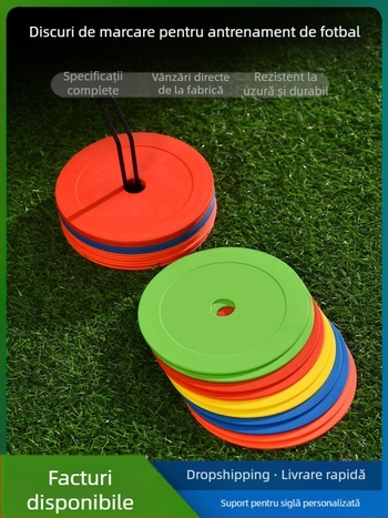 Placă plată cu disc, placă de semn pentru antrenament de fotbal, placă de semn pentru antrenament, obstacol rotund, placă de reper pentru tenis, placă de semn
