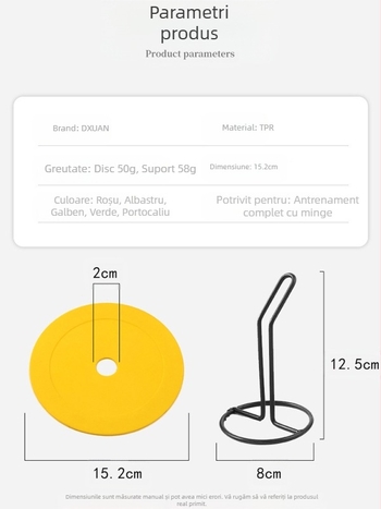 Placă plată cu disc, placă de semn pentru antrenament de fotbal, placă de semn pentru antrenament, obstacol rotund, placă de reper pentru tenis, placă de semn
