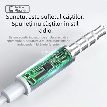 Cablu original pentru căști Platinum, potrivit pentru căștile de telefon mobil Oppo Huawei Vivo, versiunea coreeană drăguță, karaoke pentru fete cu microfon