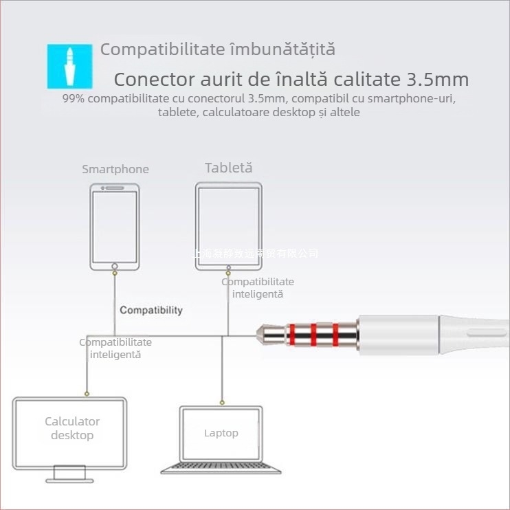 Cablu original pentru căști Platinum, potrivit pentru căștile de telefon mobil Oppo Huawei Vivo, versiunea coreeană drăguță, karaoke pentru fete cu microfon