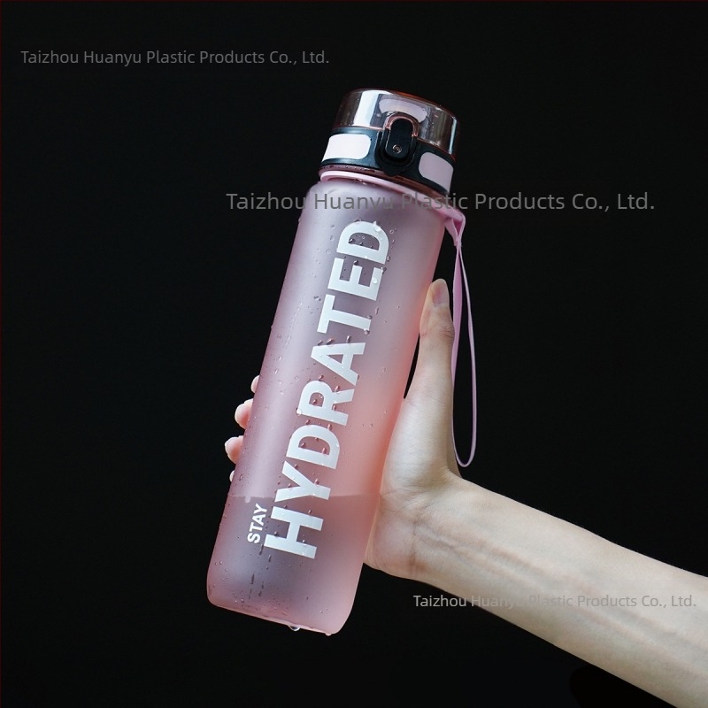 Cană de apă sport 1000ml, cană de plastic de mare capacitate, etanșă, portabilă, cu cântar, cană de băut directă în aer liber