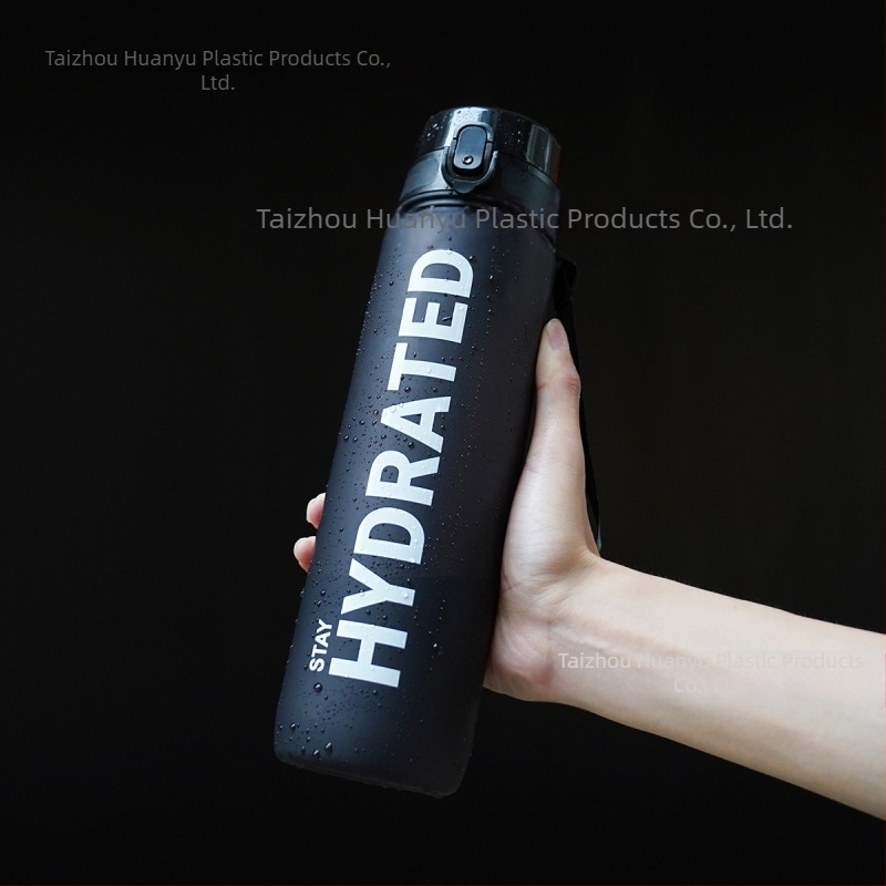 Cană de apă sport 1000ml, cană de plastic de mare capacitate, etanșă, portabilă, cu cântar, cană de băut directă în aer liber