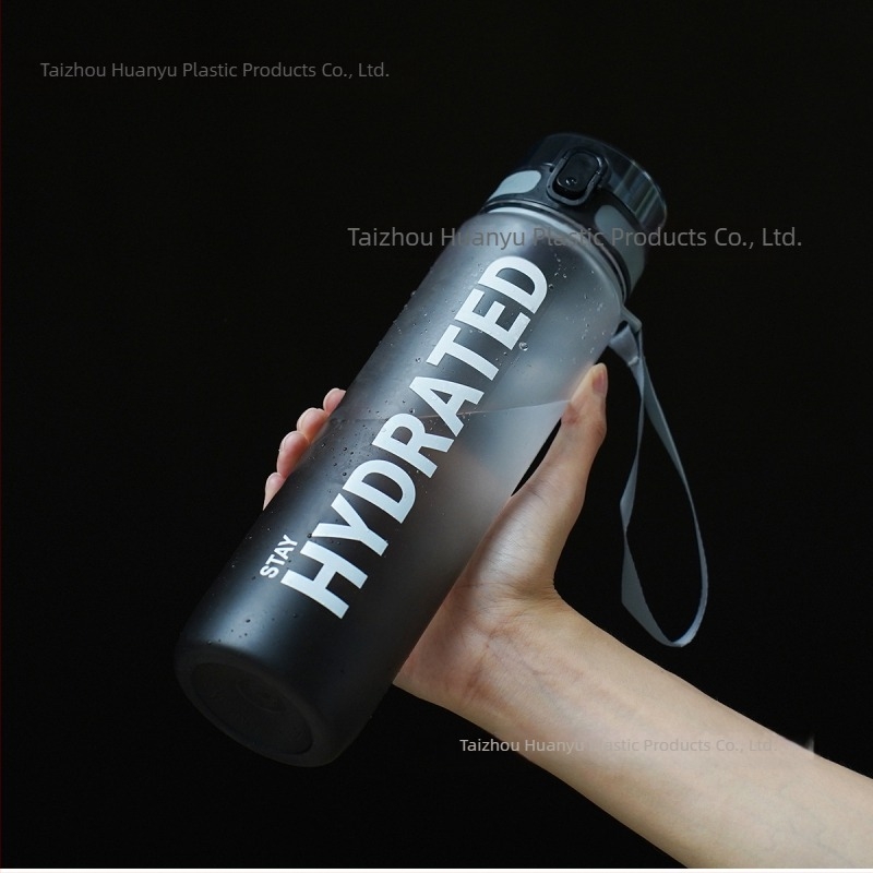 Cană de apă sport 1000ml, cană de plastic de mare capacitate, etanșă, portabilă, cu cântar, cană de băut directă în aer liber