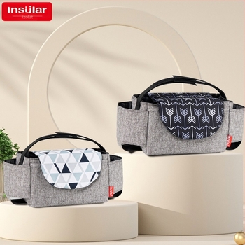 Portabil multifuncțional cărucior pentru bebeluși agățat geantă de depozitare geantă pentru biberon cu apă geantă pentru scutece geantă pentru cărucior pentru bebeluși agățat geantă transfrontalieră