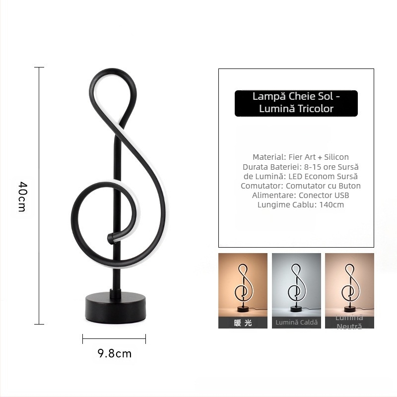 Lampă de masă 2025LED, dormitor, noptieră, lumină de noapte cu intensitate redusă în trei culori, lampă de masă decorativă luminoasă pentru restaurant și cafenea