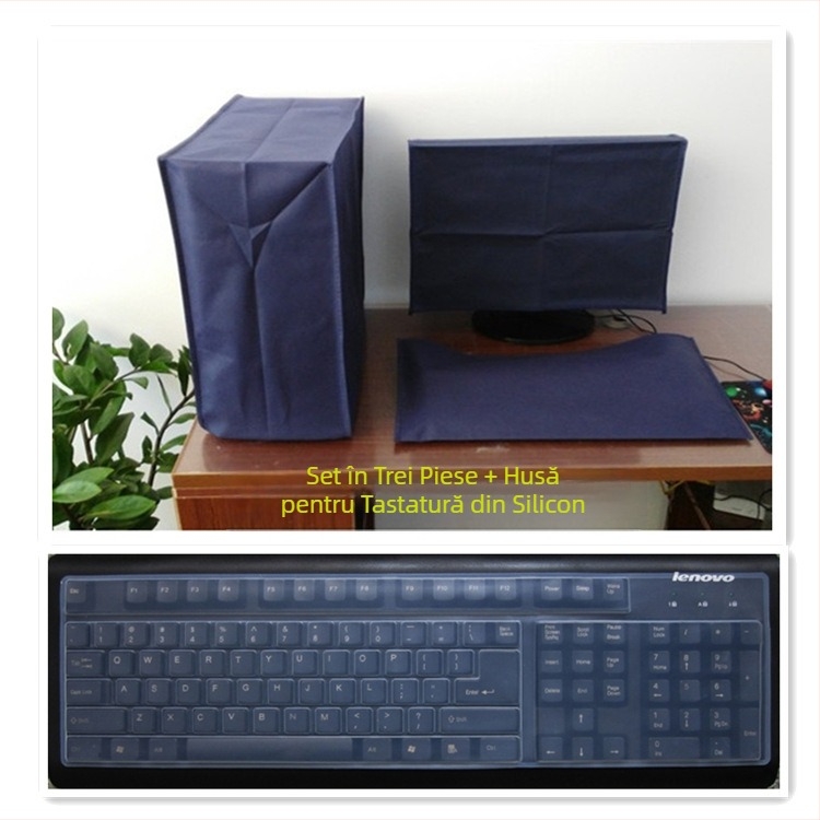 Husă de protecție pentru computer, husă de praf pentru desktop, 32 19 22 24 27 29 inch, husă pentru gazdă LCD, husă din pânză pentru tastatură