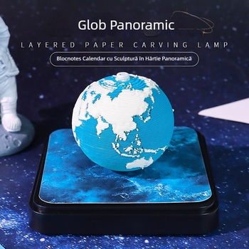Calendar panoramic de sculptură din hârtie Pământ 2026, data chineză și engleză, cadou creativ de Anul Nou, preț scăzut, ornament bun