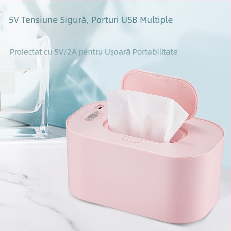 Șervețele umede încălzitoare de uz casnic pentru bebeluși, mască facială multifuncțională, portabilă, cutie de încălzire izolatoare la temperatură constantă USB