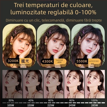 Sursă de umbre Lumină de umplere pentru transmisie live Lumină de fotografie Iluminat cu lumină moale Cutie de studio Set de transmisie live Lumină de umplere pentru cameră, en-gros