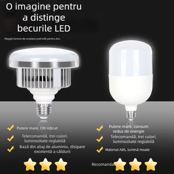 Sursă de umbre Lumină de umplere pentru transmisie live Lumină de fotografie Iluminat cu lumină moale Cutie de studio Set de transmisie live Lumină de umplere pentru cameră, en-gros