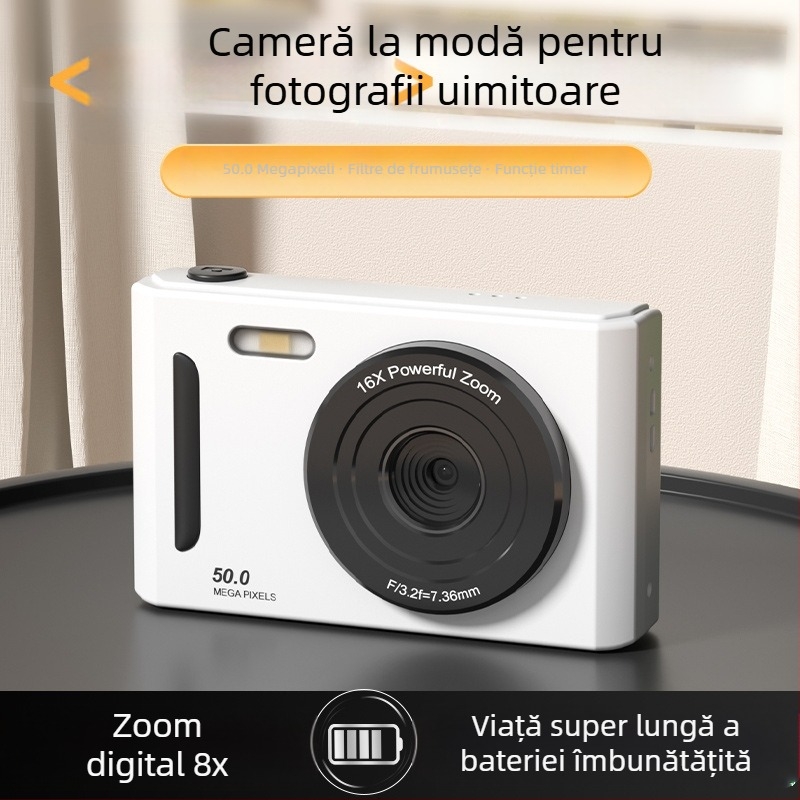 Cameră digitală transfrontalieră 5K HD cu zoom optic și anti-vibrații, cameră de acasă pentru petreceri studențești și entry-level