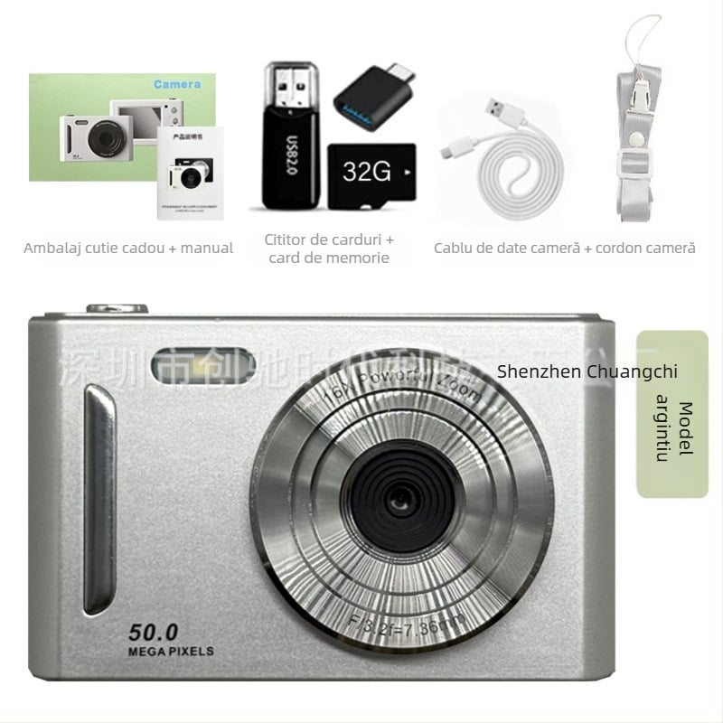 Cameră digitală transfrontalieră 5K HD cu zoom optic și anti-vibrații, cameră de acasă pentru petreceri studențești și entry-level