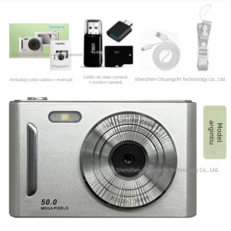 Cameră digitală transfrontalieră 5K HD cu zoom optic și anti-vibrații, cameră de acasă pentru petreceri studențești și entry-level