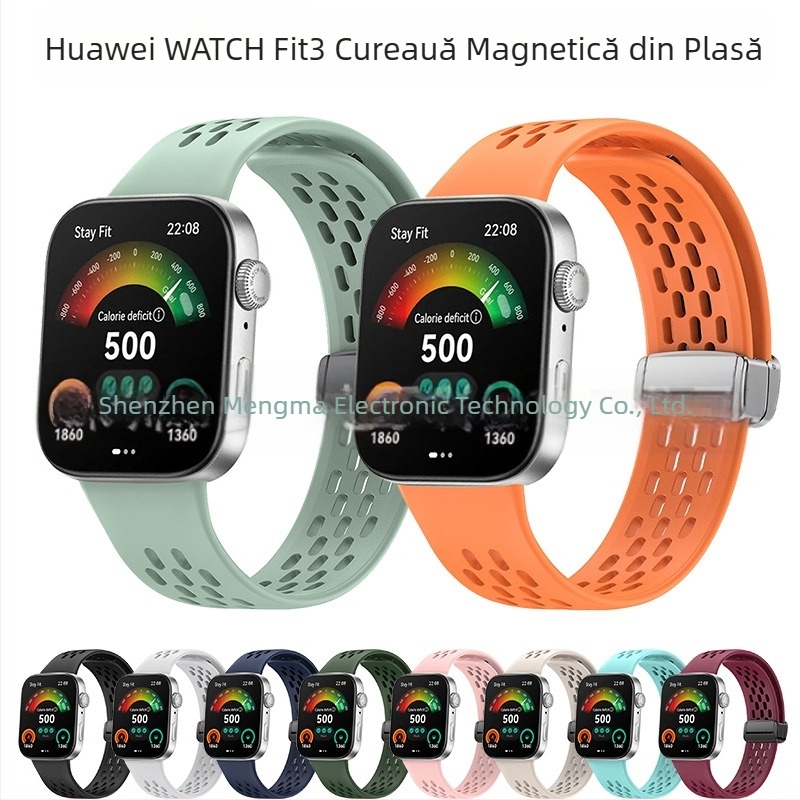 Pentru Huawei WATCH Fit3 Curea din silicon cu cataramă magnetică din plasă Curea pliabilă cu cataramă pentru Huawei WATCH Fit3