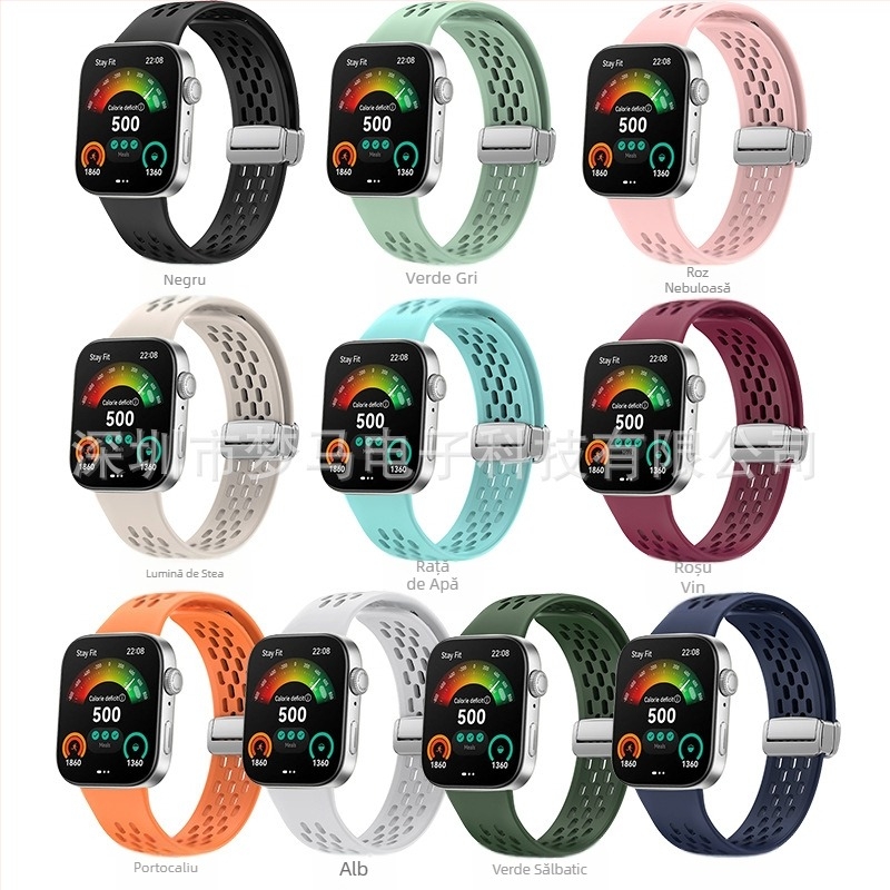 Pentru Huawei WATCH Fit3 Curea din silicon cu cataramă magnetică din plasă Curea pliabilă cu cataramă pentru Huawei WATCH Fit3