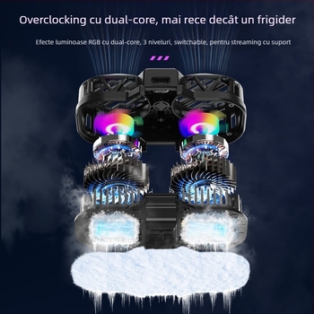 Radiator telefon mobil spate clip răcire artefact nou transmisiune live afișaj digital twin-turbo magnetic semiconductor