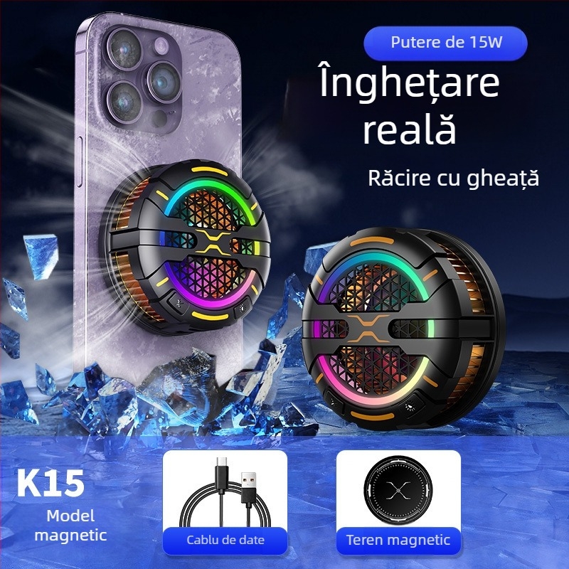 Radiator telefon mobil spate clip răcire artefact nou transmisiune live afișaj digital twin-turbo magnetic semiconductor