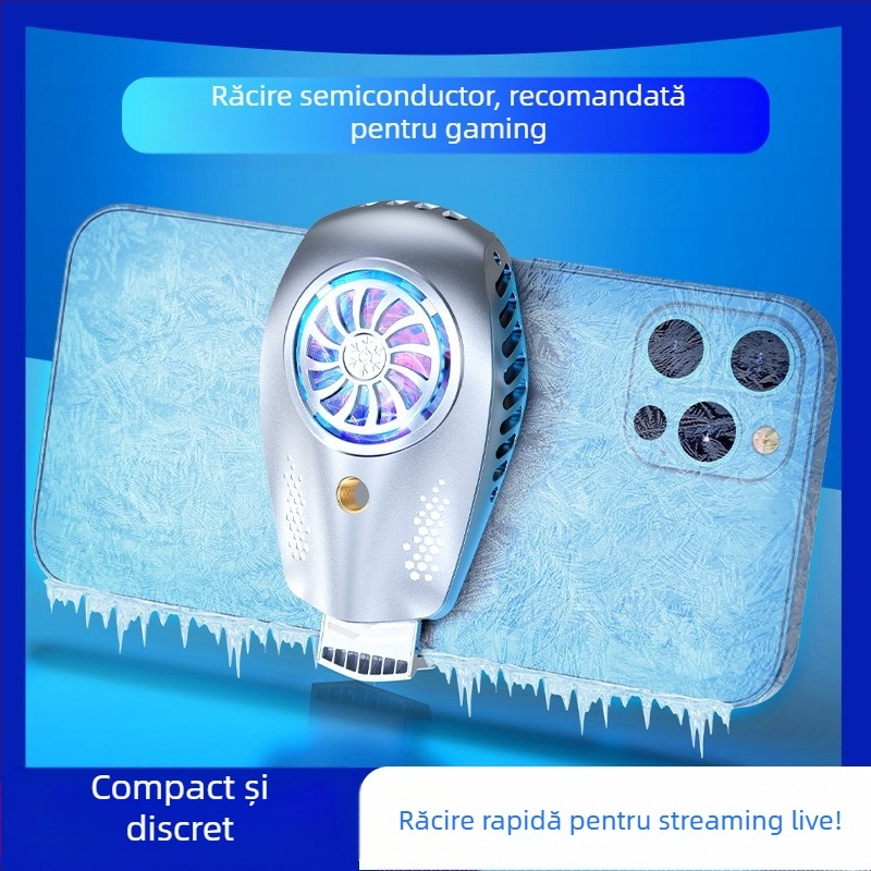 Radiator telefon mobil spate clip răcire artefact nou transmisiune live afișaj digital twin-turbo magnetic semiconductor