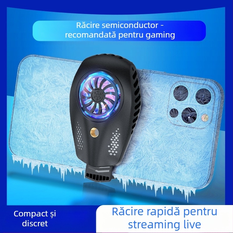 Radiator telefon mobil spate clip răcire artefact nou transmisiune live afișaj digital twin-turbo magnetic semiconductor