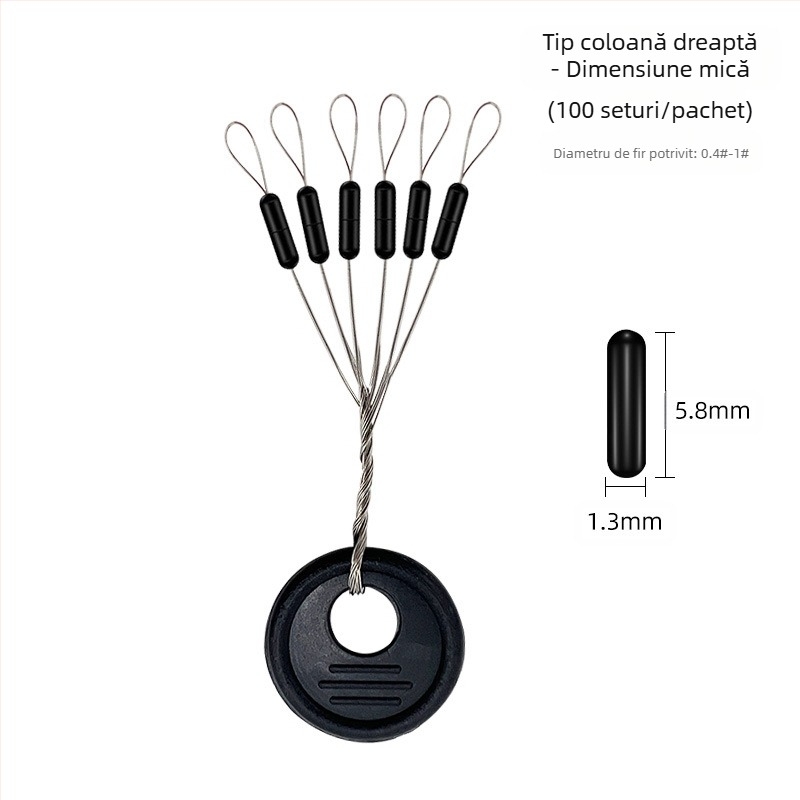 Plutitor de pescuit din cauciuc Space Bean 100 Group Competitive Black Straight Column Olive Vrac Fishing Equipment en-gros