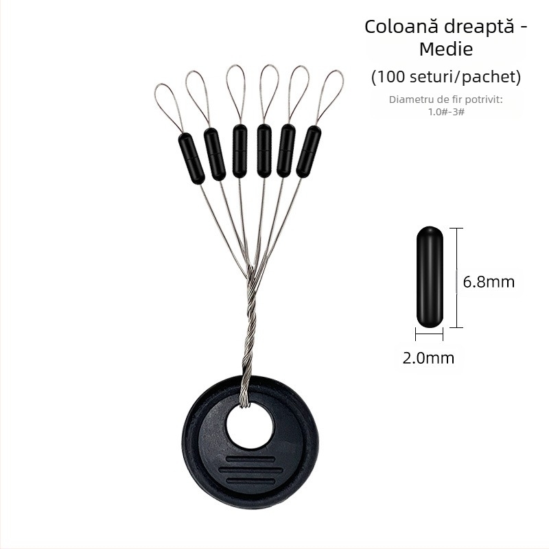 Plutitor de pescuit din cauciuc Space Bean 100 Group Competitive Black Straight Column Olive Vrac Fishing Equipment en-gros