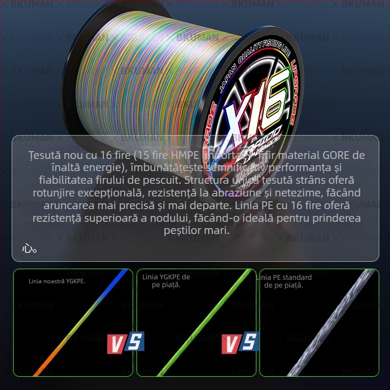 Fir japonez original de mătase 16 ygkpe jp line Asia special anti-mușcătură forță puternică de tragere pescuit la Marea Neagră fir puternic de pescuit la cai