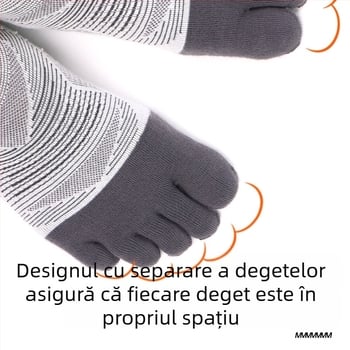 WRELS Șosete de alergare cu cinci degete, pentru bărbați și femei, pentru maraton, sport profesional, Coolmax, cu uscare rapidă, care elimină transpirația